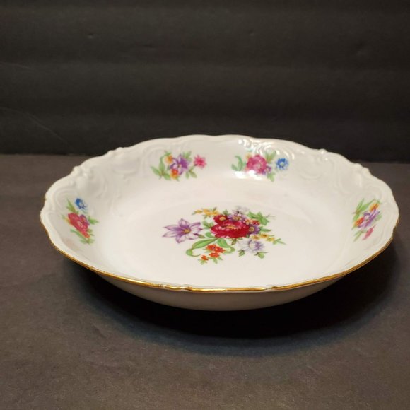 Wawel Coupe Soup Bowl in the Meissen Flower design, made in Poland - Picture 5 of 8